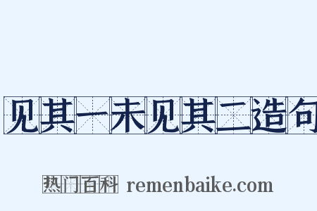 见其一未见其二造句是什么意思的图片